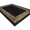 Flash Sale Miro 51223.806 Tapijt Wasbaar Kader, Grieks Antislip - Zwart / Goud 200X290 Cm Groot Tapijt