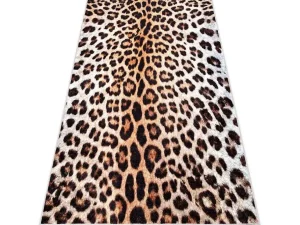 Sale Miro 51568.804 Tapijt Wasbaar Luipaardpatroon Antislip - Creme / Bruin 120X170 Cm Klein Tapijt