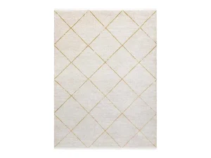 Outlet Modern Tapijt Duke 51245 Creme / Goud - Latwerk, Gestructureerd, Zeer 140X190 Cm Klein Tapijt