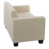 Shop Moncalieri Bankstel (Set Van 2), Creme Kunstleren Zitbank