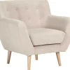 Store Monte Fauteuil Zandkleurig. Fauteuil Met Holle Rugleuning