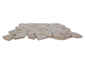 Shop Mozaiektegels Vloer En Muur Poesy Van Natuurlijk Marmer - Creme - Pak Van 1M Mozaiek