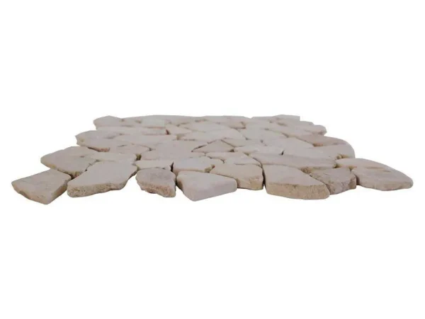 Shop Mozaiektegels Vloer En Muur Poesy Van Natuurlijk Marmer - Creme - Pak Van 1M Mozaiek