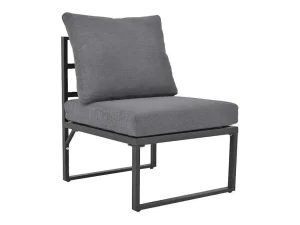 Sale Multifunctioneel Ijzeren Tuinmeubel - Loungebank Met Verstelbare Luifel - 5 Zitplaatsen En 1 Salontafel - Grijs Loungeset