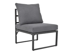Sale Multifunctioneel Ijzeren Tuinmeubel - Loungebank Met Verstelbare Luifel - 5 Zitplaatsen En 1 Salontafel - Grijs Loungeset