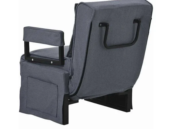 Cheap Multifunctionele Ligstoel Met Kussen - Om Te Bouwen Tot Fauteuil - Linnen Stof - Grijs Uitklapbare Fauteuil