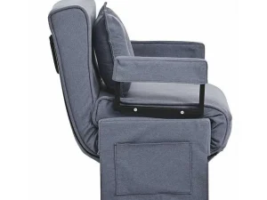 Cheap Multifunctionele Ligstoel Met Kussen - Om Te Bouwen Tot Fauteuil - Linnen Stof - Grijs Uitklapbare Fauteuil
