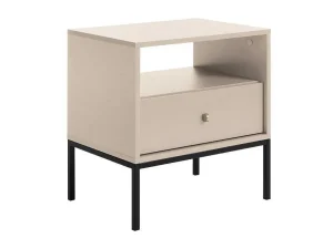 New Nachtkastje - 1 Lade En 1 Nis - Beige - Bogdan Nachtkastje