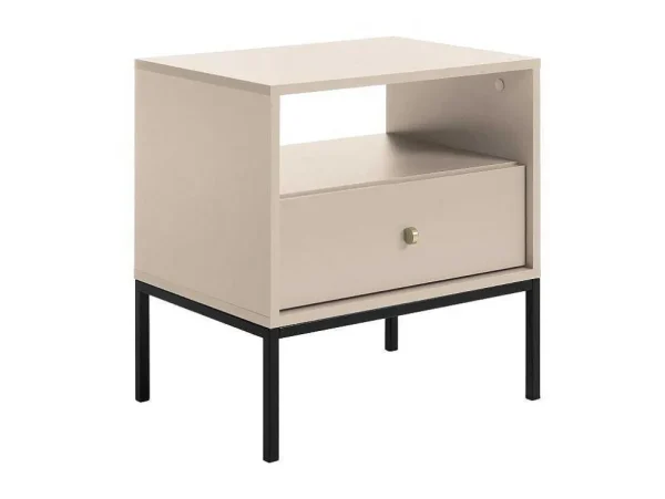 New Nachtkastje - 1 Lade En 1 Nis - Beige - Bogdan Nachtkastje