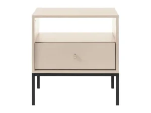 New Nachtkastje - 1 Lade En 1 Nis - Beige - Bogdan Nachtkastje