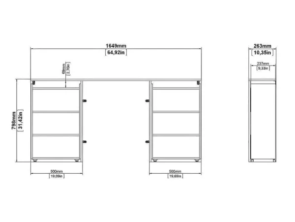 Store Nada Hoofdbord 160 Cm 4 Planken Hickory Decor. Hoofdeinde En Brugkast