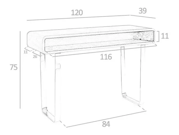Discount Notenhouten Console Met Opbergruimte 3000 Sidetable