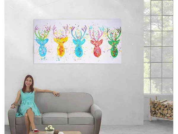 Hot Olieverfschilderij Hert Ii Handgeschilderd Schilderij