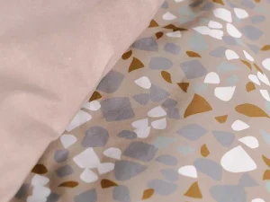 Flash Sale Omkeerbaar Dekbedovertrek Terrazzo Van Katoen 57 Draden /Cm - Dekbedhoes 220 X 240 Cm + 2 Kussenslopen 63 X 63 Cm - Meerdere Kleuren - Terazino Beddengoed