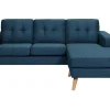 Sale Omkeerbare Hoekbank Bartholome In Stof - Donkerblauw Scandinavisch
