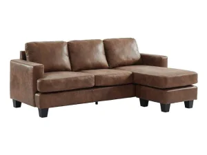 Cheap Omkeerbare Hoekbank Ethan Van Microvezel Met Lived-In Leereffect Modulair