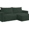 Cheap Omkeerbare Hoekslaapbank Van Groen Ribfluweel Met Brede Ribbels Asturio Vierzitsbank