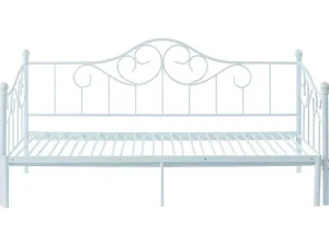 Online Onderuitschuifbed Sebille - Metaal - 90 X 200 Cm - Wit Bed Met Slaaplade