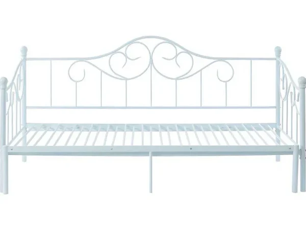 Online Onderuitschuifbed Sebille - Metaal - 90 X 200 Cm - Wit Bed Met Slaaplade