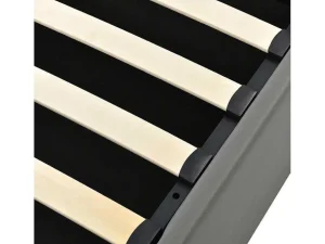 Best Sale Opbergbed 140X200Cm In Kunstleer Met Led + Lattenbodem - Grijs Aanbiedingen: Slaapkamer & Kantoor