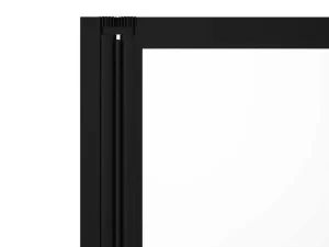 Discount Opklapbaar Badscherm Van Matzwart Metaal - 120 X 140 Cm - District Badscherm