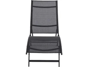 Flash Sale Opstapelbare Ligstoel Van Aluminium En Textileen - Zwart - Zensia Ligstoel