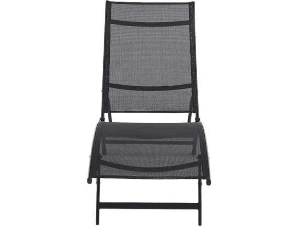 Flash Sale Opstapelbare Ligstoel Van Aluminium En Textileen - Zwart - Zensia Ligstoel