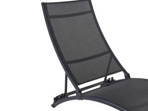 Flash Sale Opstapelbare Ligstoel Van Aluminium En Textileen - Zwart - Zensia Ligstoel