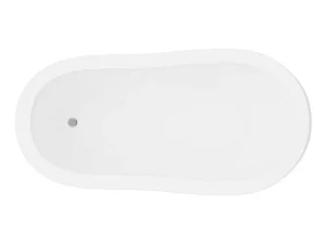 Cheap Ovaal Eilandbad - Retro Stijl - 171 L - 145 X 74 X 77 Cm - Witte Leeuwenpoten - Nisos Vrijstaand Bad Op Pootjes