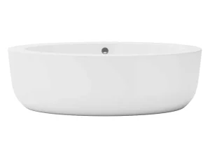 Best Ovaal Losstaand Bad - 251L - 185 X 90 X 58 Cm - Wit - Acryl - Marmati Vrijstaand Bad
