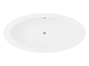 Best Ovaal Losstaand Bad - 251L - 185 X 90 X 58 Cm - Wit - Acryl - Marmati Vrijstaand Bad
