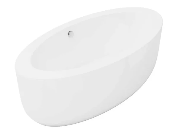 Best Ovaal Losstaand Bad - 251L - 185 X 90 X 58 Cm - Wit - Acryl - Marmati Vrijstaand Bad