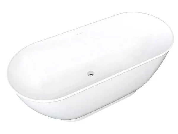 Cheap Ovaal Vrijstaand Bad - 210L - 150 X 74 X 57 Cm - Wit - Acryl - Mobula Vrijstaand Bad