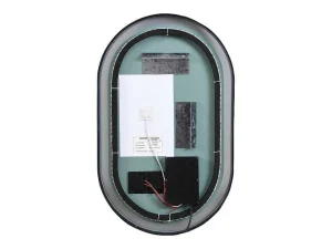 Discount Ovale Badkamerspiegel Met Verlichting Dampwerend Met Zwarte Lijst 60 X 90 Cm Alarico Accessoires & Spiegels