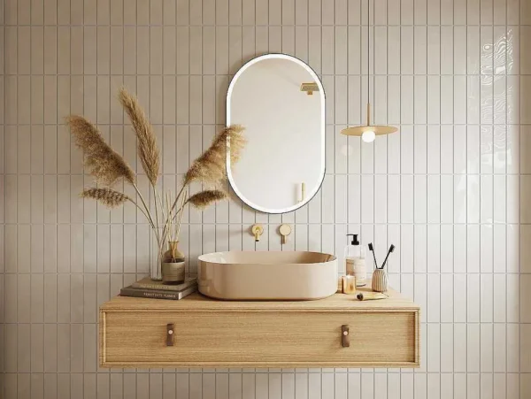 Discount Ovale Badkamerspiegel Met Verlichting Dampwerend Met Zwarte Lijst 60 X 90 Cm Alarico Accessoires & Spiegels