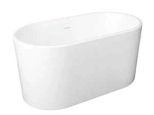 Cheap Ovalen Losstaand Bad - 180 L - 130 X 71 X 58 Cm - Wit - Acryl - Apogon Vrijstaand Bad