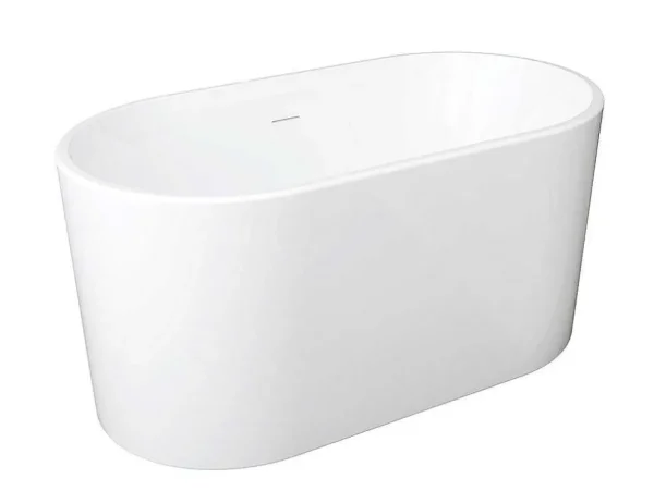 Cheap Ovalen Losstaand Bad - 180 L - 130 X 71 X 58 Cm - Wit - Acryl - Apogon Vrijstaand Bad