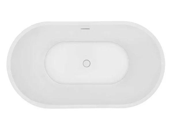 Cheap Ovalen Losstaand Bad - 180 L - 130 X 71 X 58 Cm - Wit - Acryl - Apogon Vrijstaand Bad