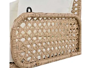 Outlet Pe Rotan Hangstoel - Tuinschommel - 2 Plaatsen - Met Kussens - Beige Hangstoel