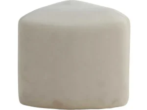 Best Peg Poef, Hocker O46Cm Velours Wit. Poef