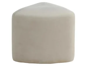 Best Peg Poef, Hocker O46Cm Velours Wit. Poef