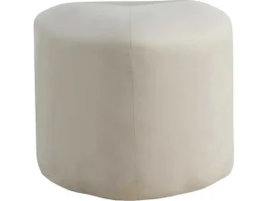 Best Peg Poef, Hocker O46Cm Velours Wit. Poef