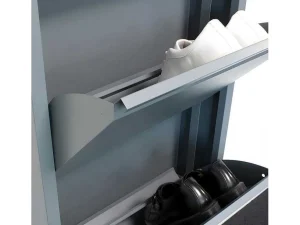 Cheap Pisa Schoenenkast Grijs Metaal Met 3 Vakken. Schoenenkast