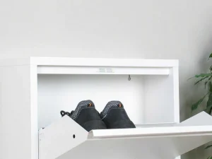 Store Pisa Schoenenkast Wit Metaal Met 5 Vakken - Set Van 2. Schoenenkast
