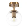 Sale Plafondlamp Van Metaal Met Bol -D. 15 Cm X H. 23 Cm - Vintage - Barlati Plafondlamp