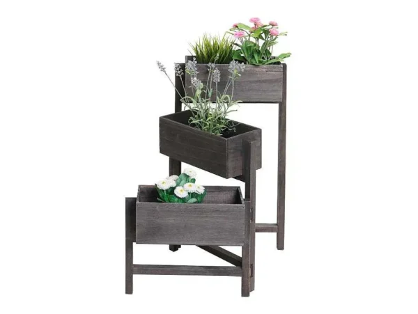 Outlet Plantenrek Staand Rek, Grijsbruin Tuinopslag