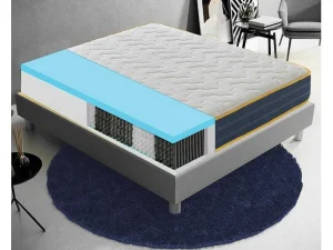 Sale Pocketveringmatras En Traagschuim Met 9 Gedifferentieerde Zones - 23 Cm Hoog - Anatomisch 200X200 Cm Matras Met Vormgeheugen