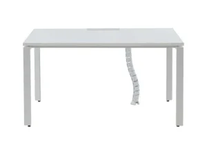 New Professioneel Bureau Voor 1 Persoon - Wit - L140 Cm - Downtown Bureaumeubel