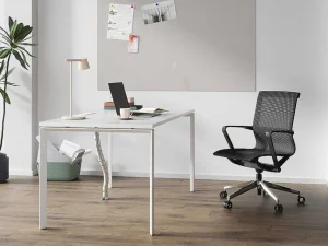 New Professioneel Bureau Voor 1 Persoon - Wit - L120 Cm - Downtown Bureaumeubel