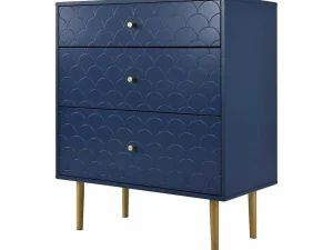 Online Ragement Ladekast Voor Slaapkamer - 3 Lades - Donkerblauw Ladekast